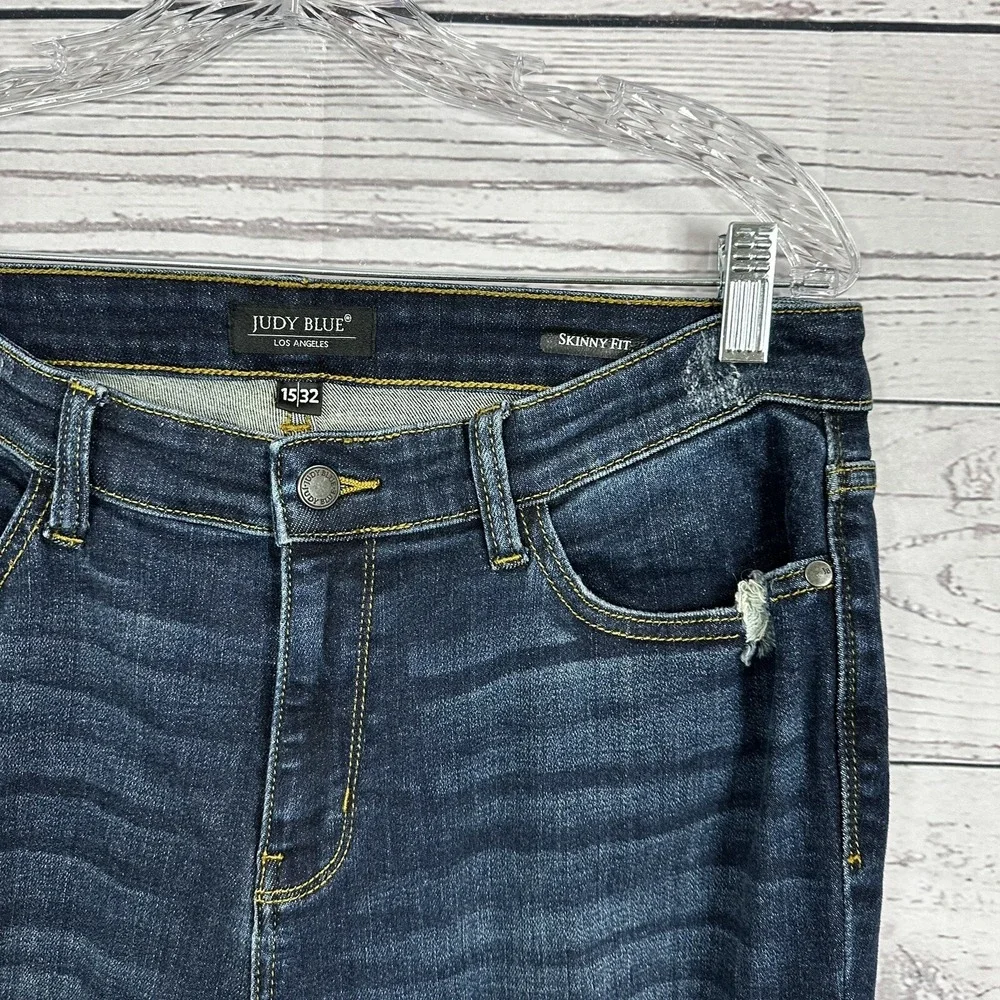 Judy Blue Jeans Womens Size 32‎ Skinny Dark Wash High Rise Comfort Stretch